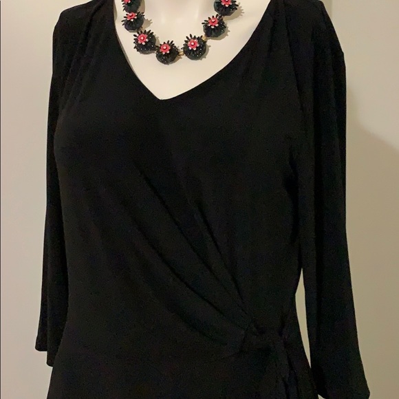 Chaps black dress with wrap style - Picture 3 of 8